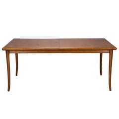 Robsjohn Gibbings for Widdicomb Walnut Dining Table with Two Leaves