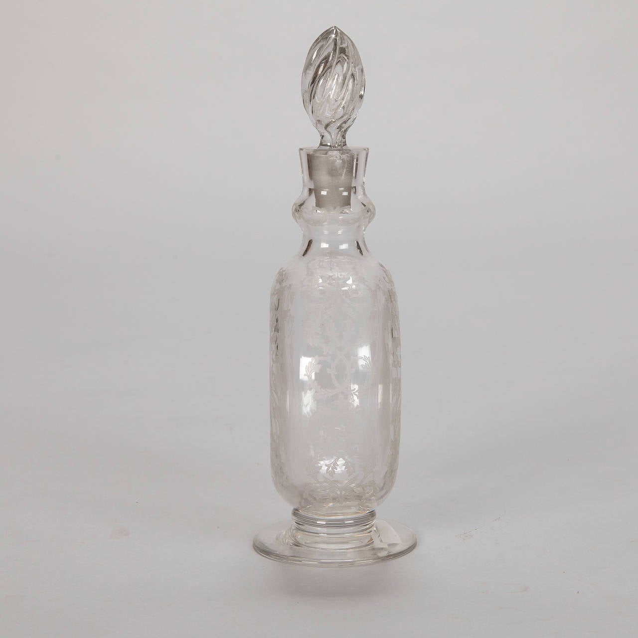 Mid-20th Century Baccarat Signed Etched Glass Decanter