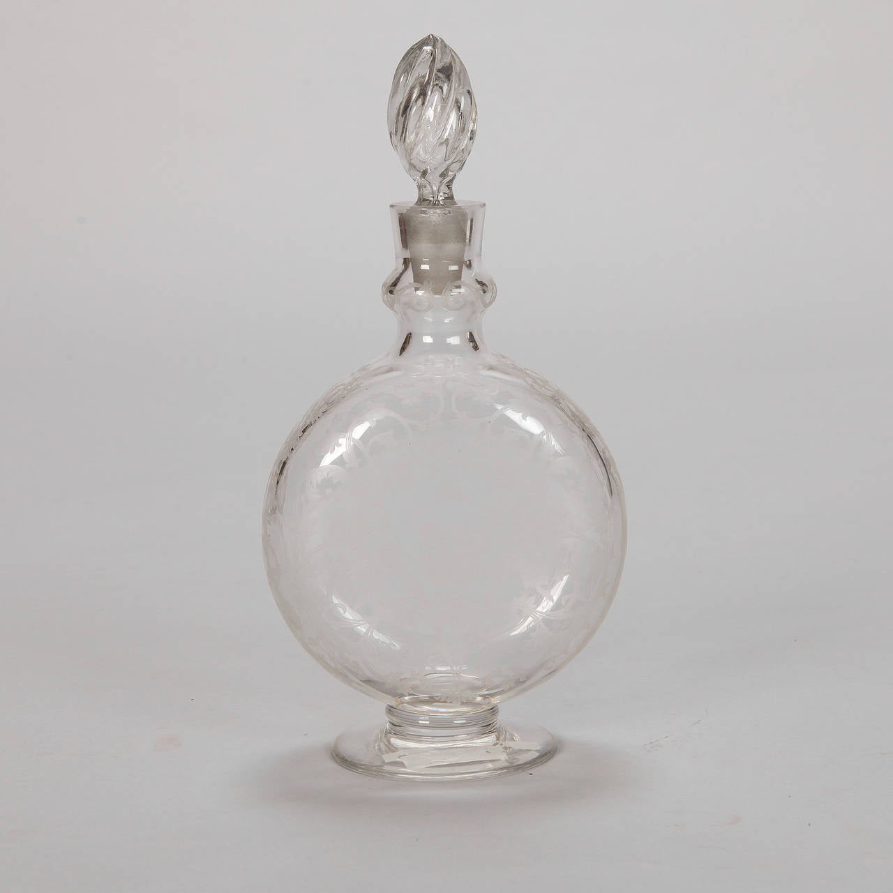 Crystal Baccarat Signed Etched Glass Decanter