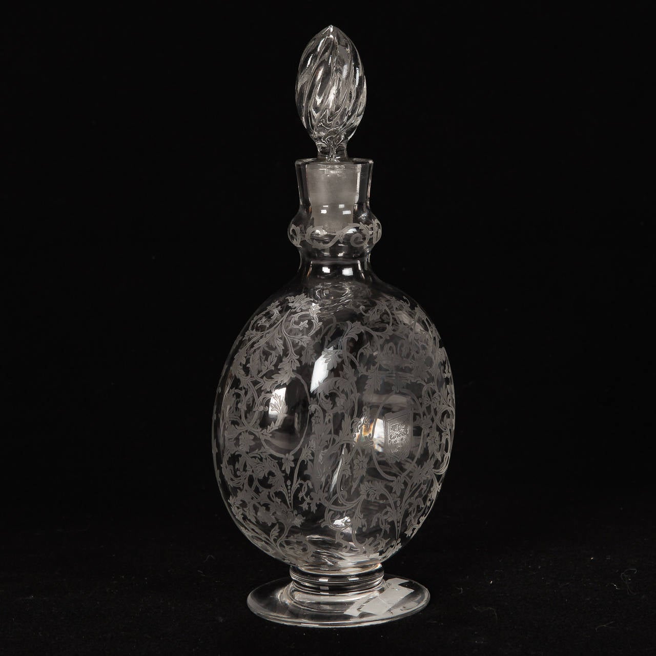 Baccarat Signed Etched Glass Decanter 3