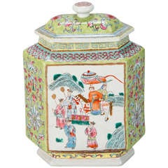pot à gingembre chinois du 19ème siècle de style Famille Verte