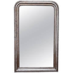 Antique 19th Century Silver Leaf Louis Philippe Mirror