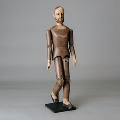 19th Century Tall Italian Articulated Male Santo