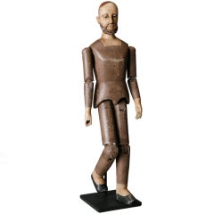 19th Century Tall Italian Articulated Male Santo 2