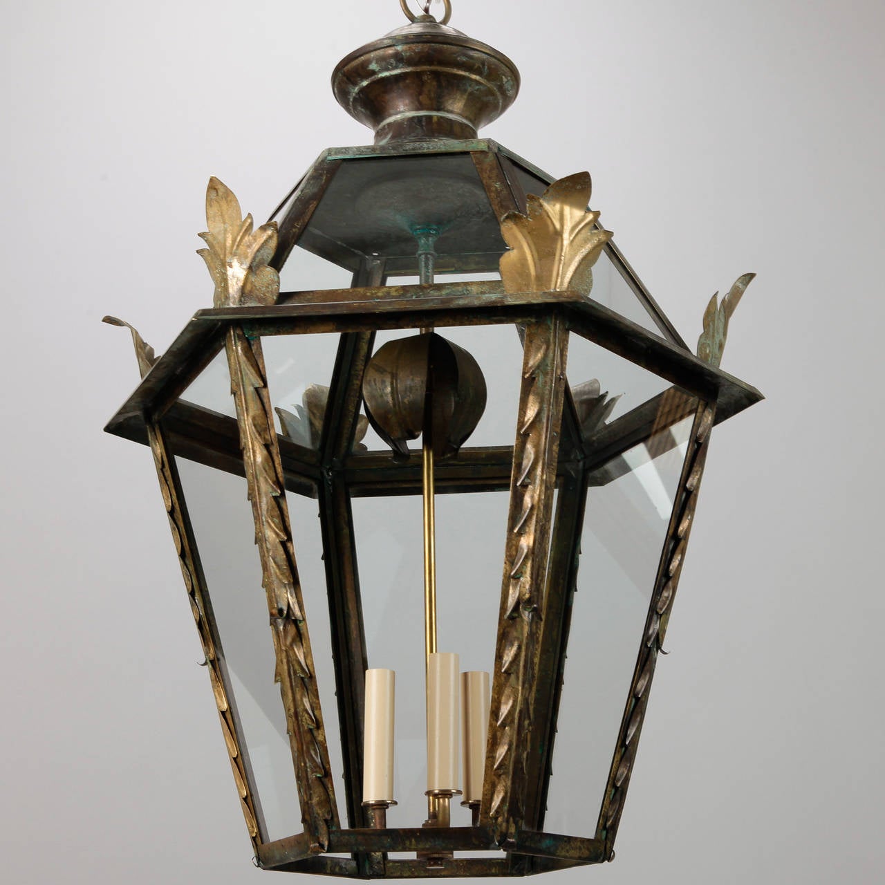20th Century Italian Dark Brass Lanterns 2