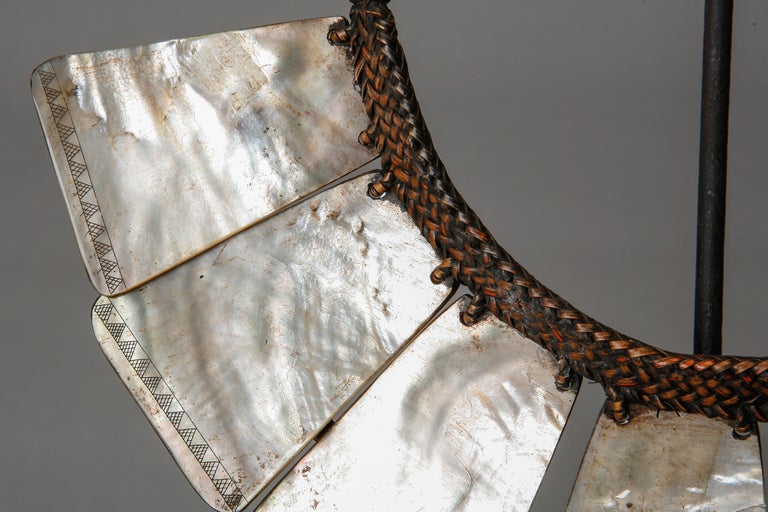 Circa 1920s Tribal Necklace with Abalone on Stand