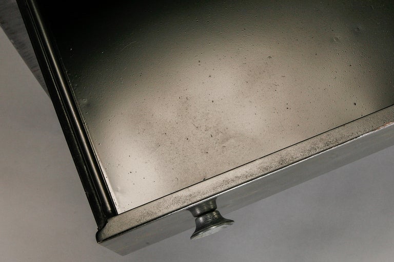 Mid-20th Century Industrial Polished Steel Chest of Drawers Designed by Norman Bel Geddes 