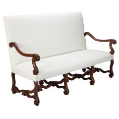 Antique 19th Century Eight Leg Louis XIII Style Settee