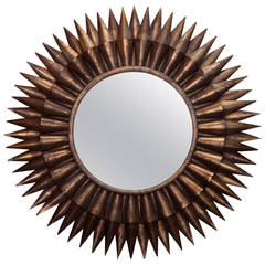 Large Spanish Gilt Sunburst Mirror 6