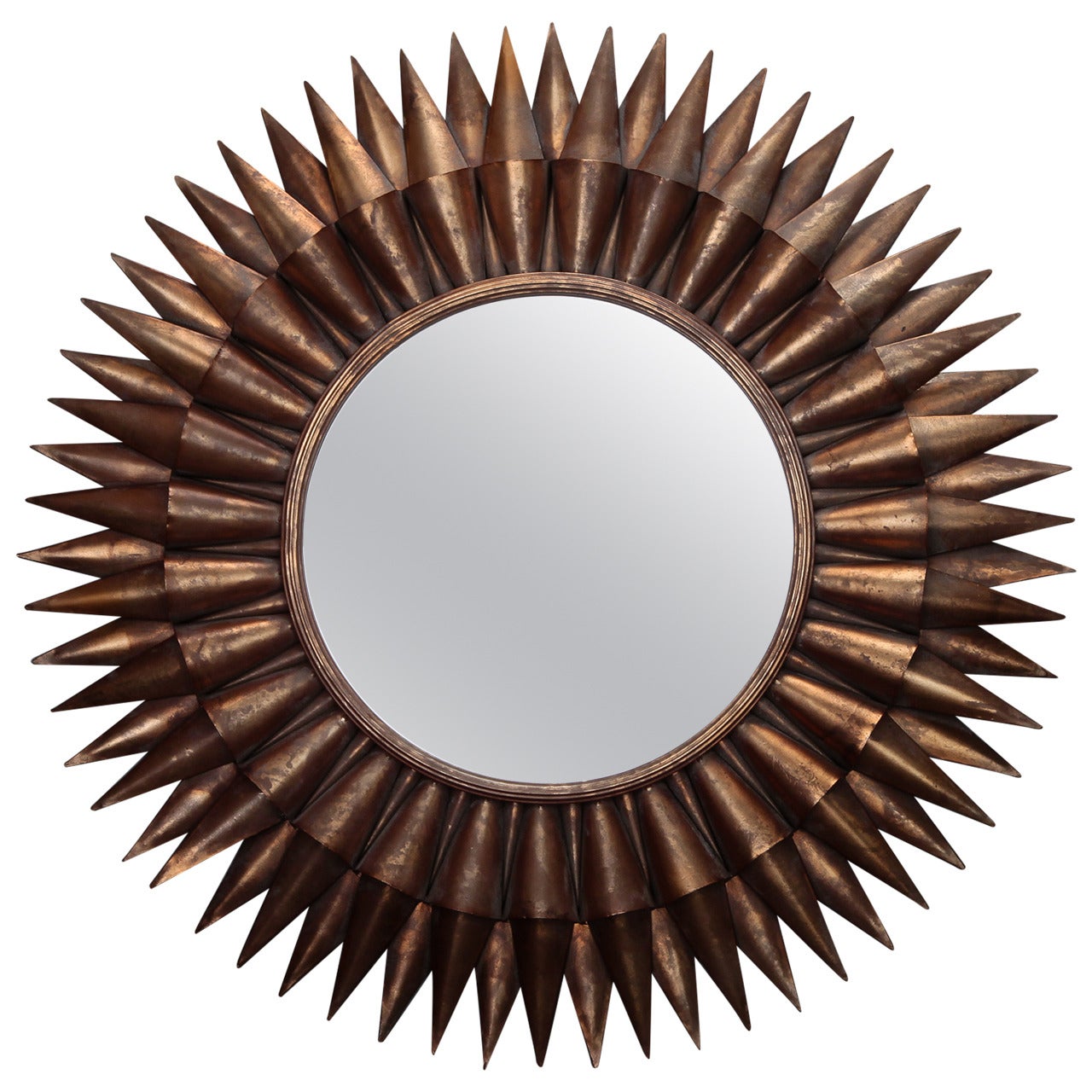 Large Spanish Gilt Sunburst Mirror