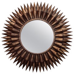 Large Spanish Gilt Sunburst Mirror