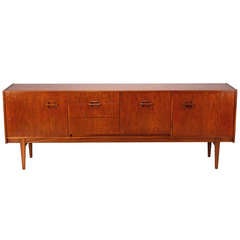 Mid Century Long Scandinavian Teak Cabinet