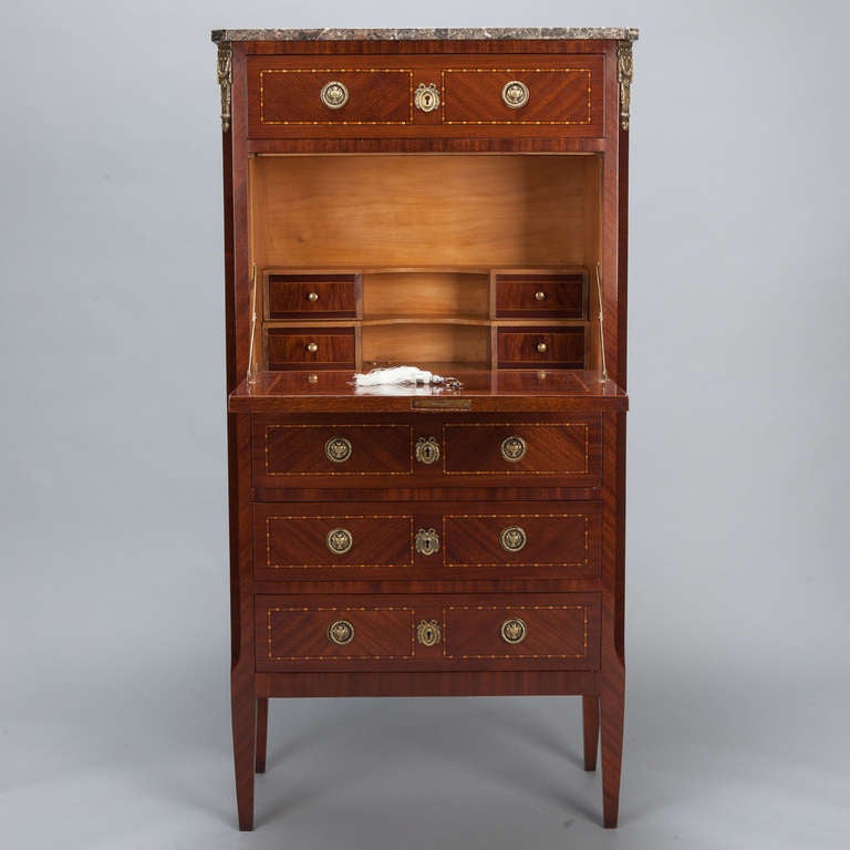 19th Century Louis XVI Style Secretaire a Abattant In Excellent Condition In Troy, MI