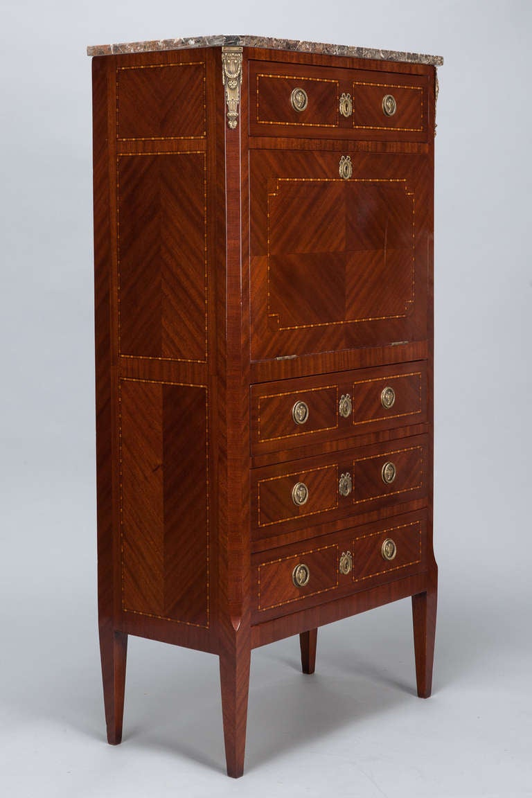 19th Century Louis XVI Style Secretaire a Abattant