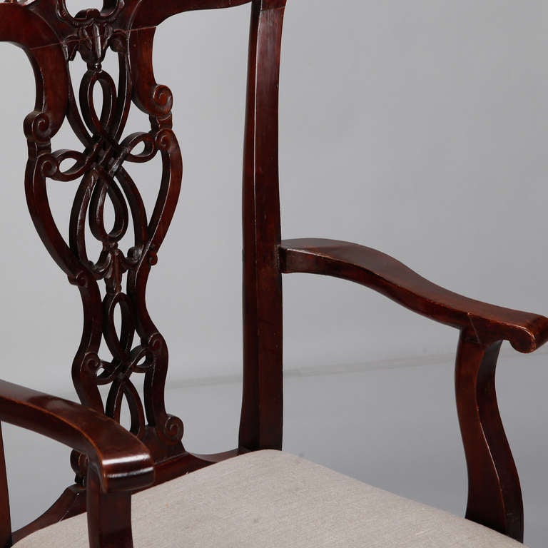 Set of Eight Chippendale Style Mahogany Chairs 5