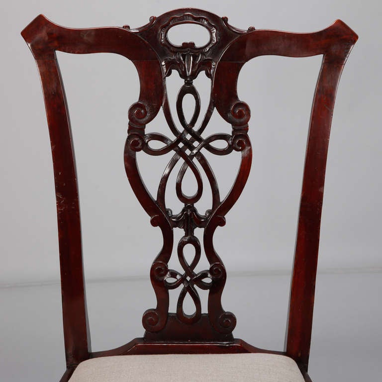 Set of Eight Chippendale Style Mahogany Chairs 1