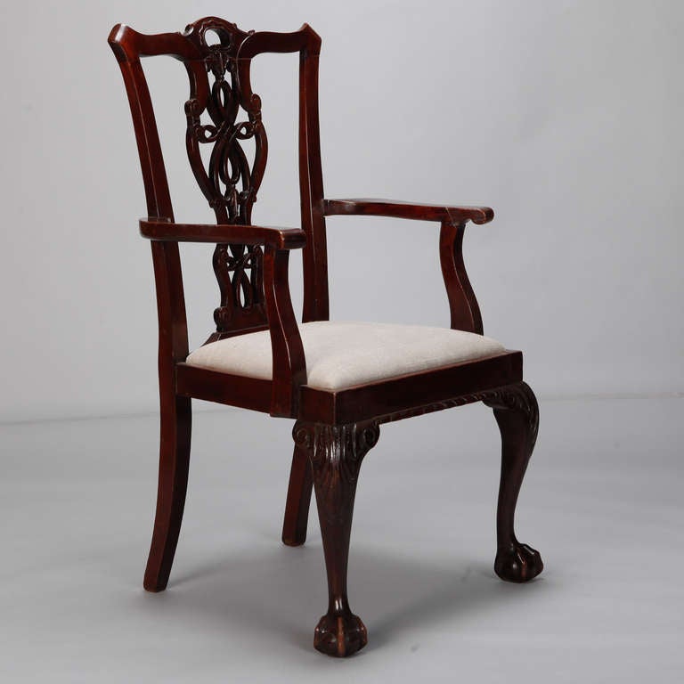 Set of Eight Chippendale Style Mahogany Chairs 2