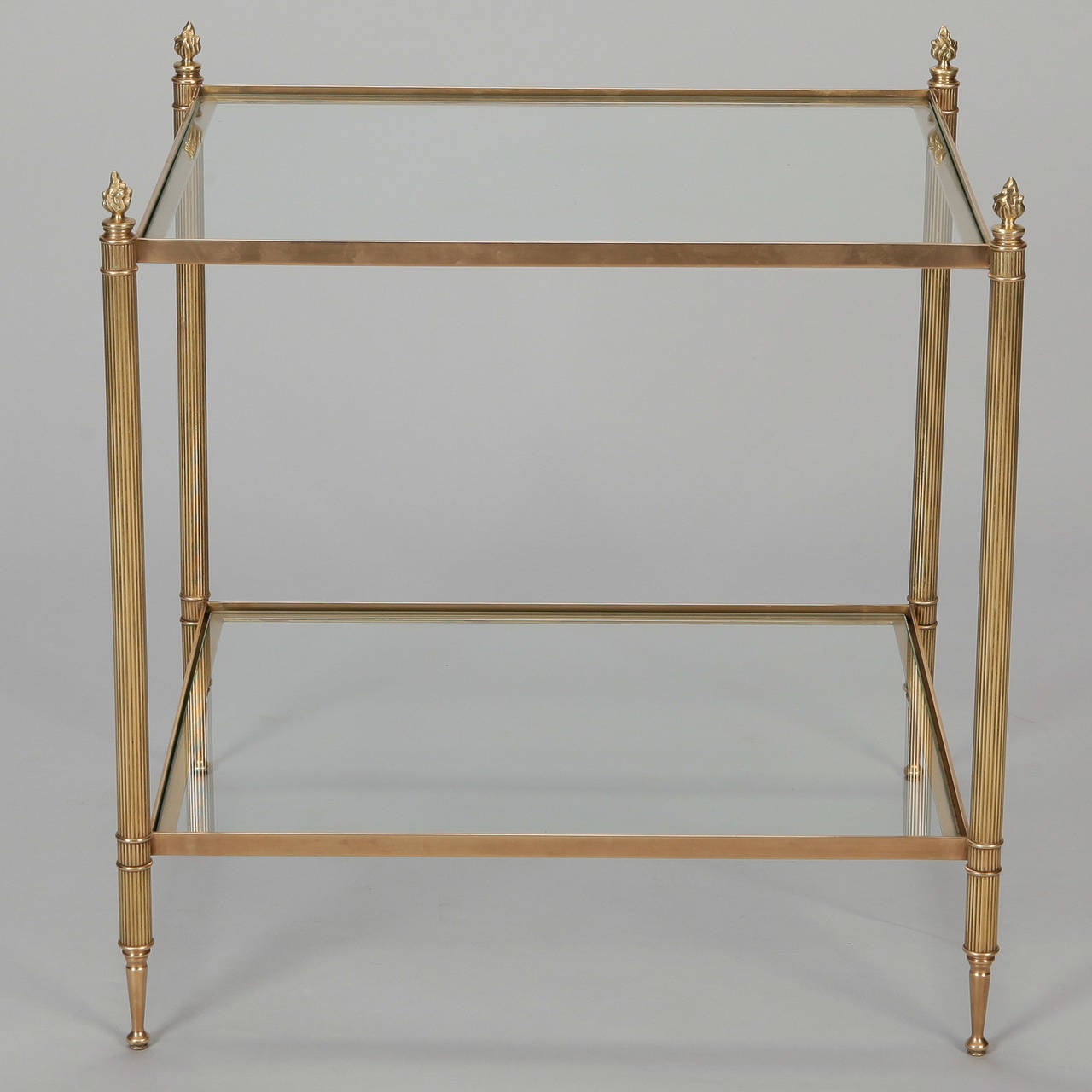 Mid-20th Century Maison Bagues Brass and Glass Table