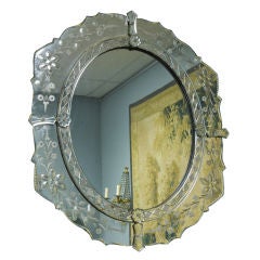 Six Sided Etched Venetian Mirror