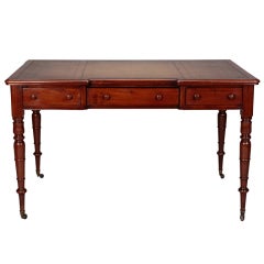 Georgian Inverted Front Mahogany Writing Table