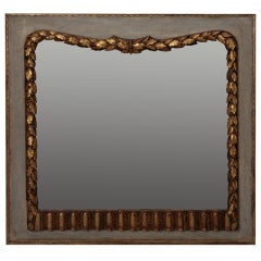 French Square Mirror with Gilded Garland French Square Mirror with Gilded Garland