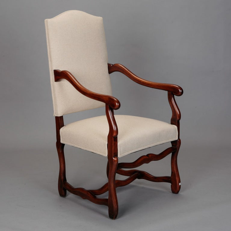 French Pair Os de Mouton Arm Chairs