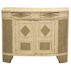 Antique Large Yellow Swedish Cabinet