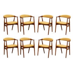 Set of 8 Mid Century Arm Chairs