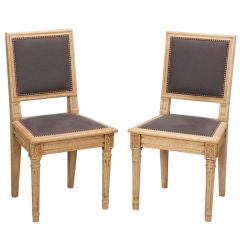 Set of 6 Bleached Oak English Chairs