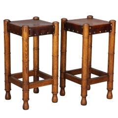 Pair of French Arts and Crafts Stools