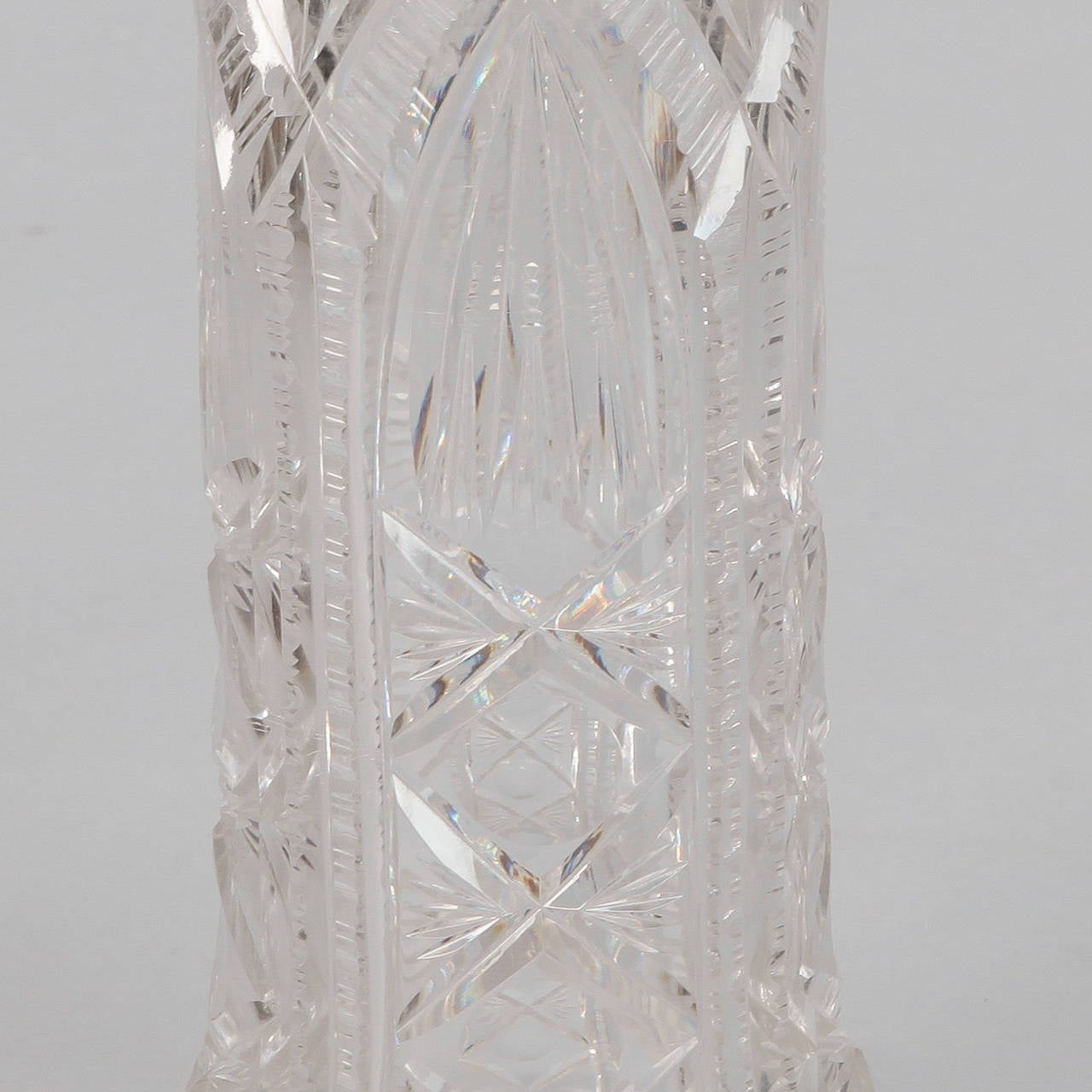 glass vase with silver rim