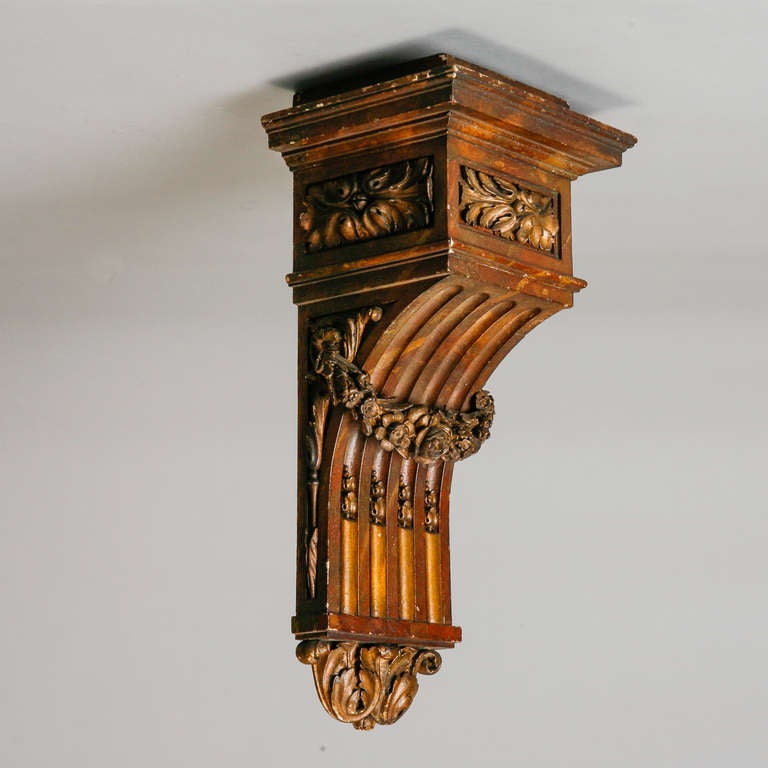 Large Carved and Gilded French Corbel For Sale at 1stDibs