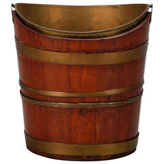 Antique 19th Century Dutch Mahogany and Copper Bucket