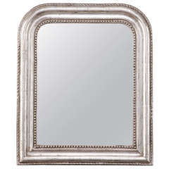 19th Century Small  Silver Gilt Louis Philippe Mirror
