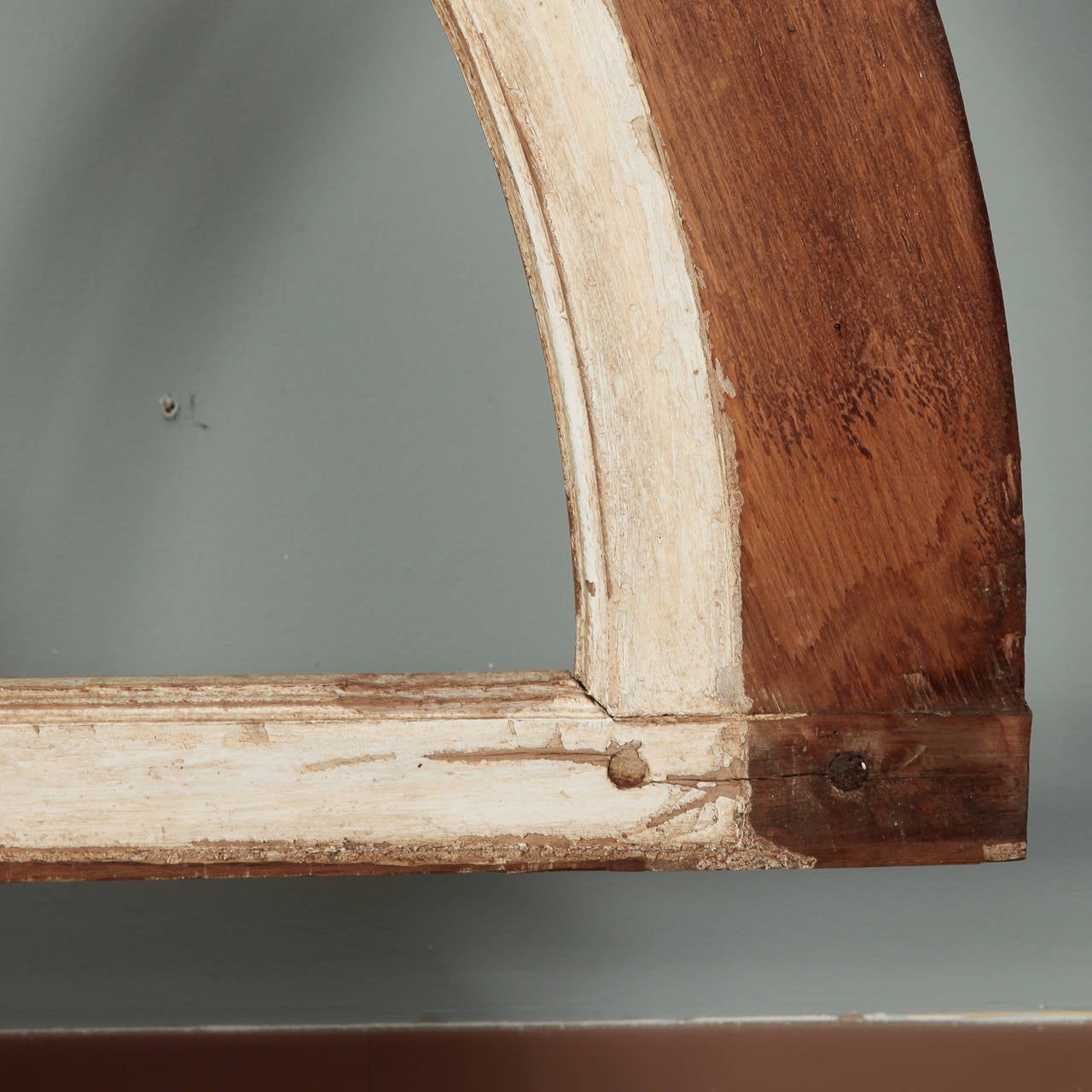 French White Painted Arched Window Frame 1