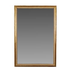Antique French Gilt and Cream Mirror