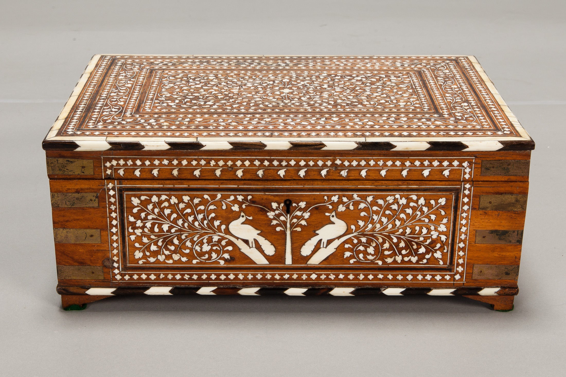 19th Century Anglo Indian Writing Box with Bone Inlay