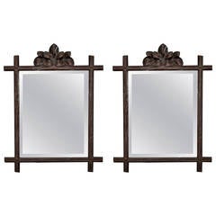 19th Century Black Forest Frame with Mirror