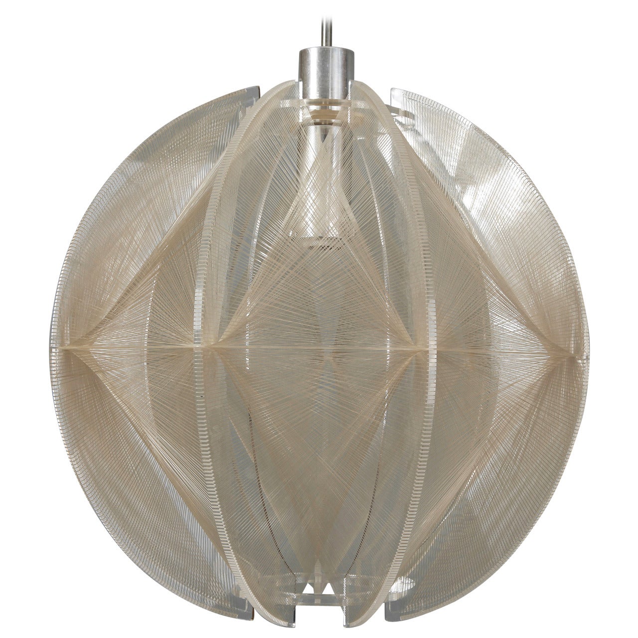 Mid Century Hanging, Lucite String Light Fixture