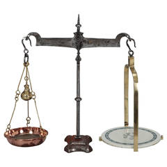 Antique Large Copper and Brass Patisserie Scale