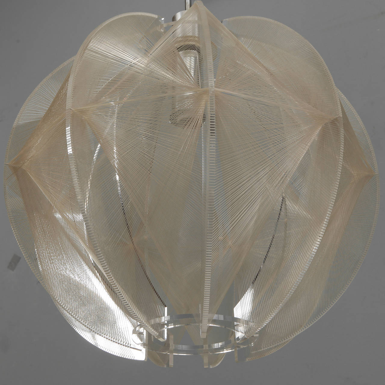 Mid-Century Modern Mid Century Hanging, Lucite String Light Fixture