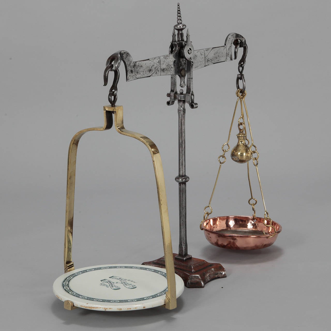 Large Copper and Brass Patisserie Scale