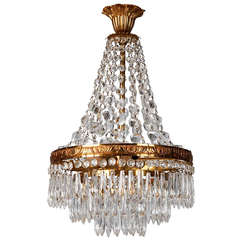 Small Three Tier French Empire Style Chandelier