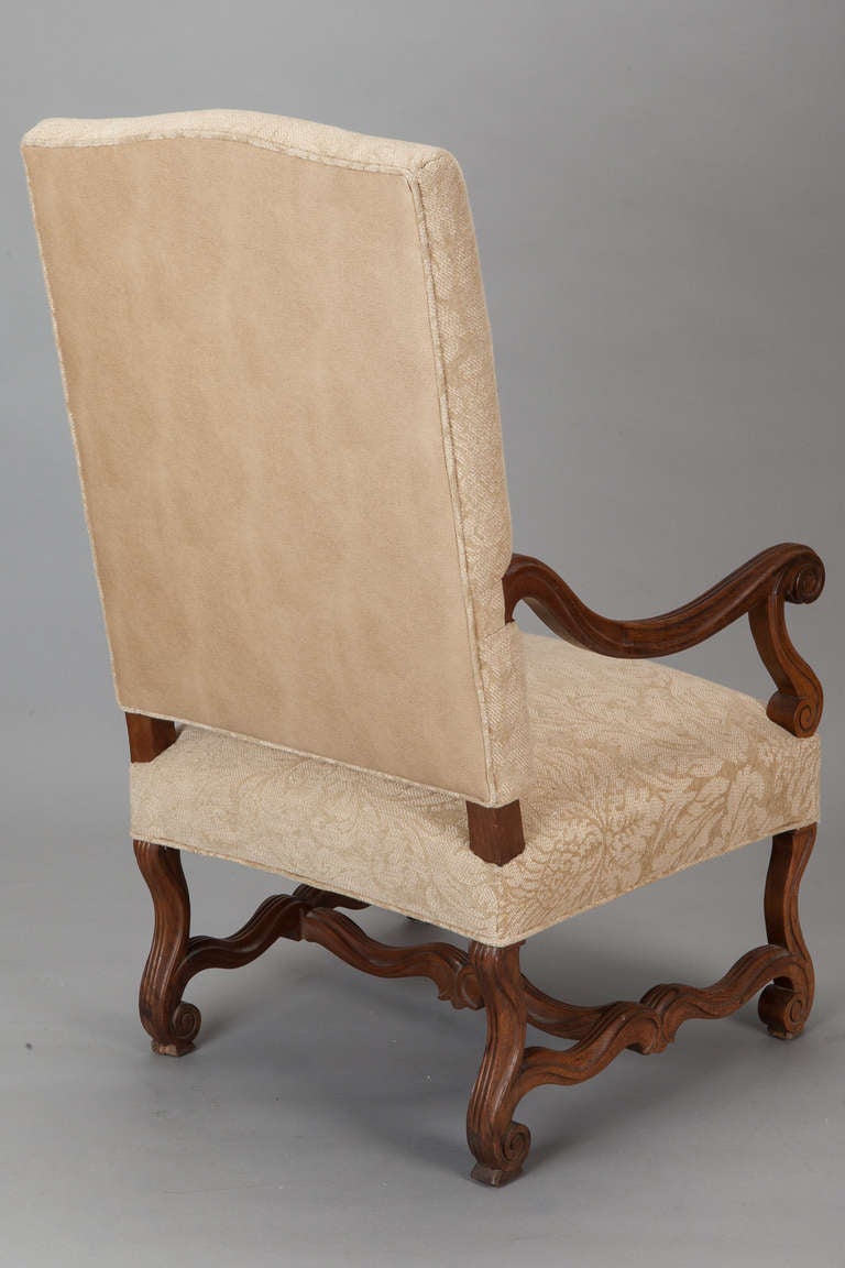 Pair of Large Os du Mouton Carved Armchairs 1