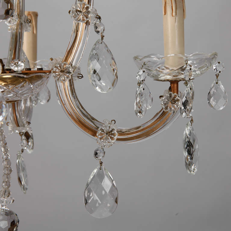Crystal Small Maria Theresa Four Arm Chandelier