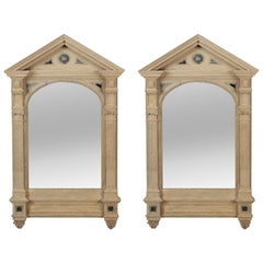 Pair of 19th Century Italian White Painted Mirrors