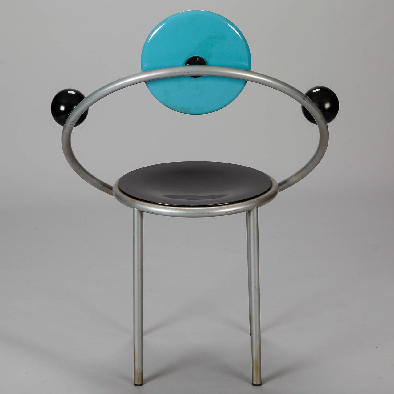 Metal Michele de Lucchi's First Chair for Memphis Milano, 1982