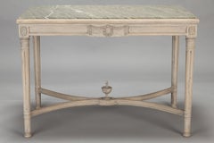 19th Century Swedish Center Table with Marble Top