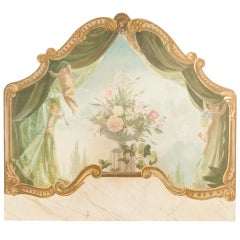 French Trompe l’Oeil Wooden Panel or Headboard