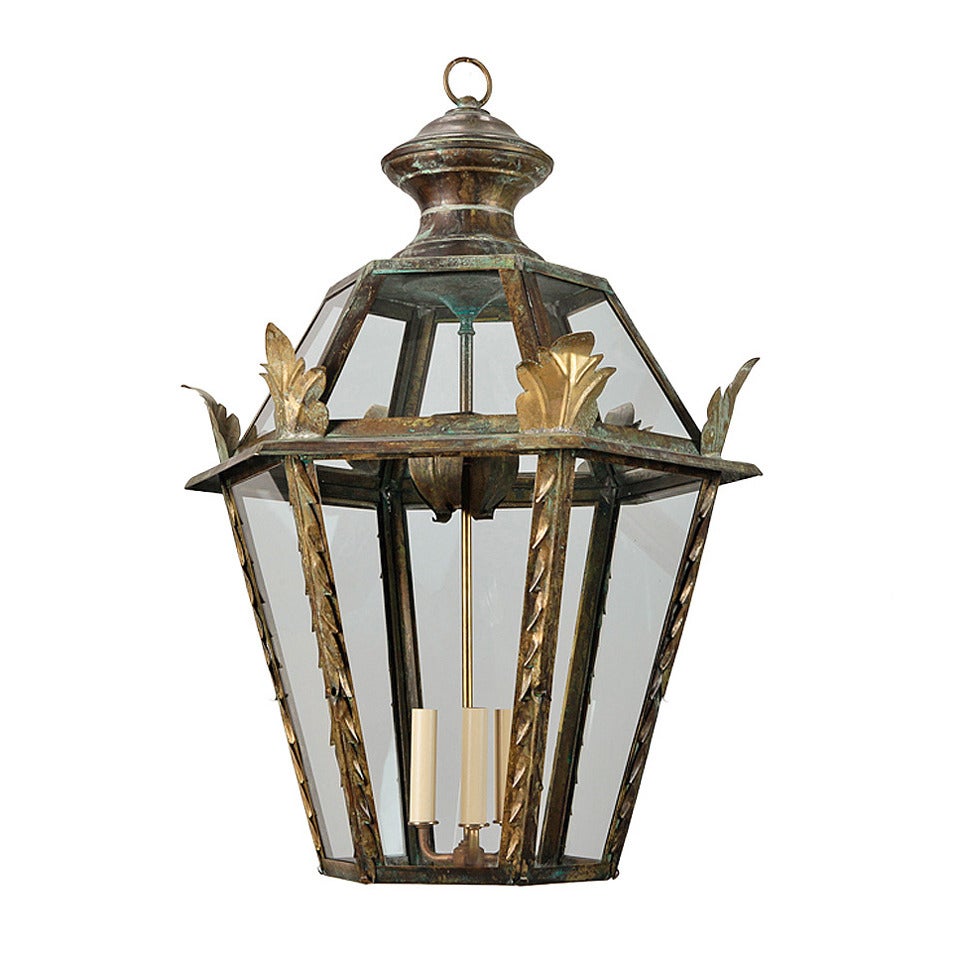 20th Century Italian Dark Brass Lanterns